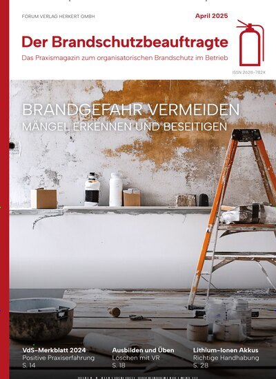 Titelbild der Ausgabe 3/2025 von Der Brandschutzbeauftragte. Diese Zeitschrift und viele weitere Jurazeitschriften und Zeitschriften für Verwaltung als Abo oder epaper bei United Kiosk online kaufen.