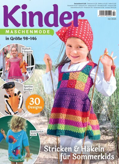 Titelbild der Ausgabe 2/2025 von Kinder Maschenmode. Diese Zeitschrift und viele weitere Modemagazine und DIY-Magazine als Abo oder epaper bei United Kiosk online kaufen.