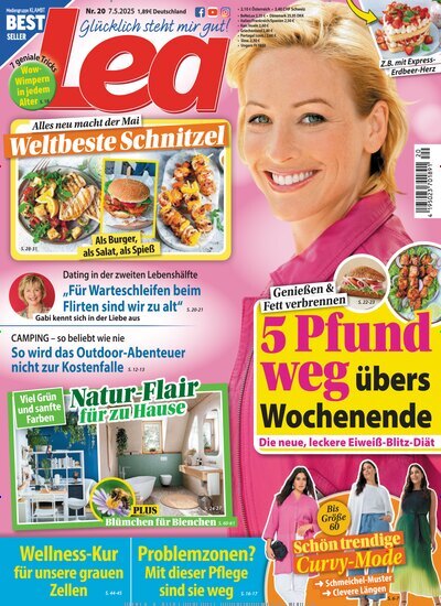 Titelbild der Ausgabe 20/2025 von Lea. Diese Zeitschrift und viele weitere Frauenzeitschriften als Abo oder epaper bei United Kiosk online kaufen.
