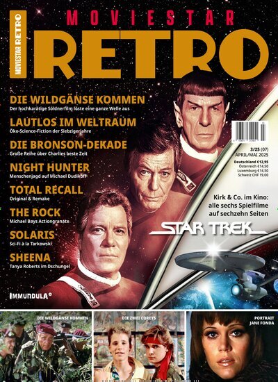 Titelbild der Ausgabe 3/2025 von Moviestar Retro. Diese Zeitschrift und viele weitere Audiomagazine, Filmmagazine und Fotozeitschriften als Abo oder epaper bei United Kiosk online kaufen.