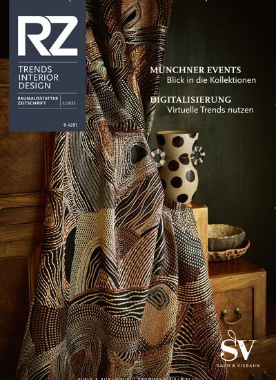 Titelbild der Ausgabe 5/2025 von RZ - Trends Interior Design. Diese Zeitschrift und viele weitere Architekturzeitschriften und Bauzeitschriften als Abo oder epaper bei United Kiosk online kaufen.